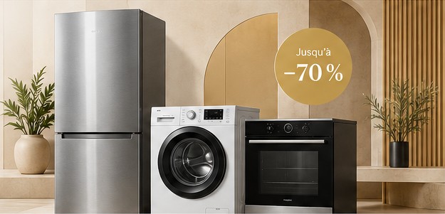 Réfrigérateur, lave-linge et four de grandes marques