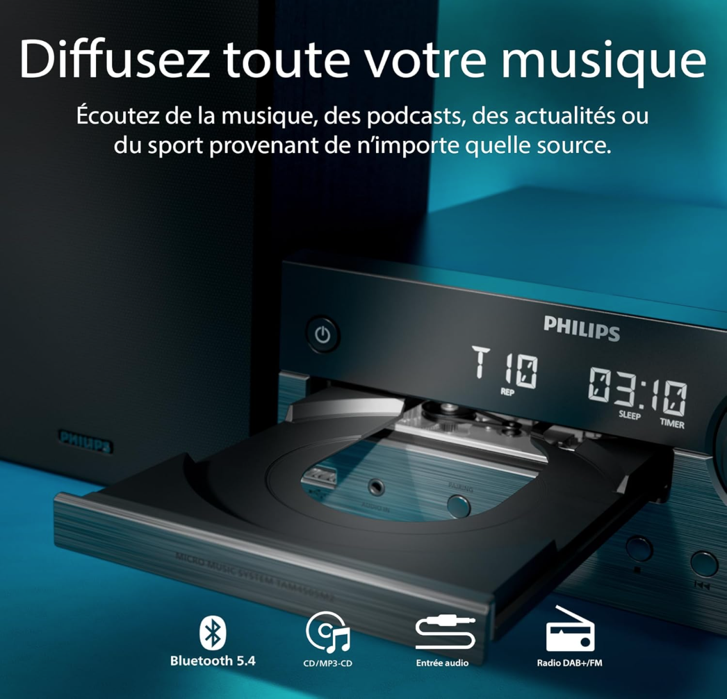 Philips TAM4555M2 Système de microchaîne hi-fi